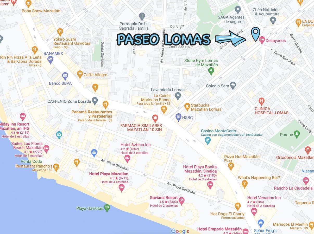 Appartamento Paseo Lomas, muy céntrico y equipado a 5 min playa Mazatlán Esterno foto